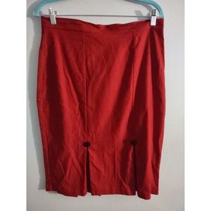 VOODOO VIXEN Hot Red Sexy Rockabilly Pinup Girl Flare Wiggle Skirt Pleated XL